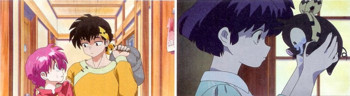 Ranma and Ryoga, P-Chan and Akane